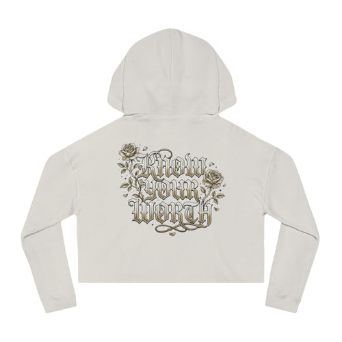 Know Your Worth Crop Hoodie