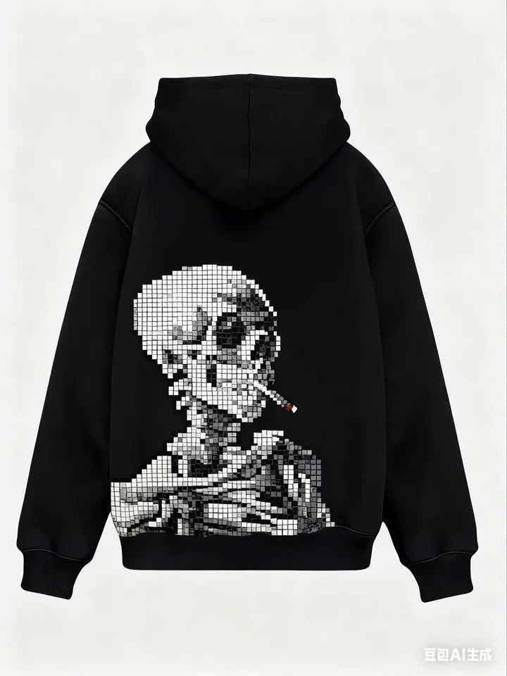 Vintage Harajuku Print Oversized Hoodie