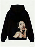 Vintage Harajuku Print Oversized Hoodie