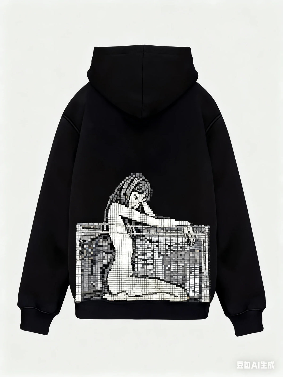 Vintage Harajuku Print Oversized Hoodie
